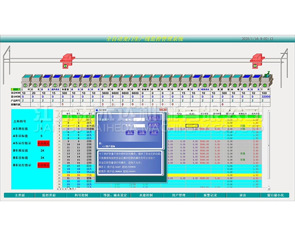 江门全自动龙门生产线监控管理系统